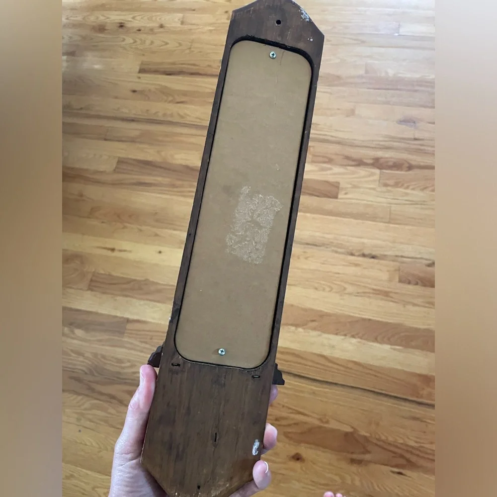 Vintage Wooden Wall Mirror with Candlestick Holder